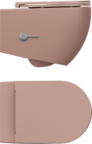 Унитаз подвесной безободковый ISVEA Infinity с функцией биде лососевый матовый 10NFS1005I-2S