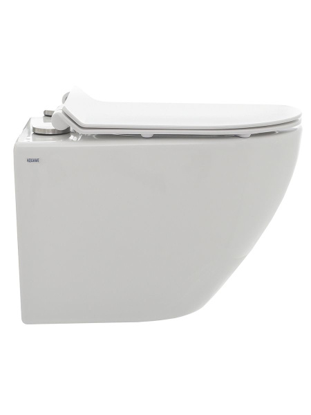 AQM2002 Унитаз подвесной с сиденьем SoftClose, технология смыва Rimless, скрытый крепеж. 490x370x360