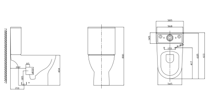 Унитаз Taliente Arte AR35045 напольный с бачком