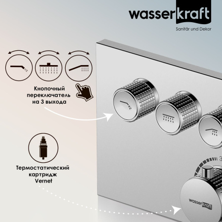 Dinkel 5848 Thermo Термостатический смеситель для ванны и душа WasserKRAFT