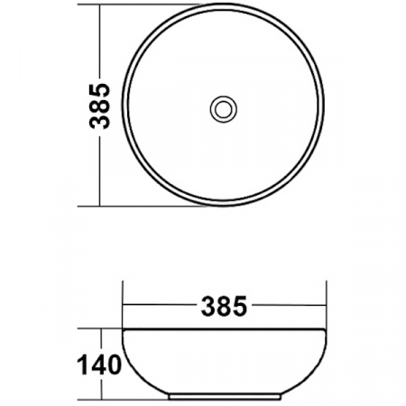 Раковина MELANA MLN-T4003-G12 (черная с золотом)
