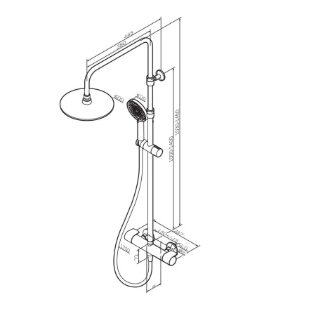Душевая система AM.PM F0785A444 X-Joy с термостатом