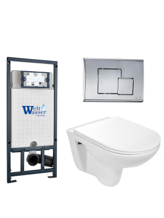 Унитаз с инсталляцией WeltWasser MARBERG 507 + BAARBACH 004 GL-WT + MAR 507 SE