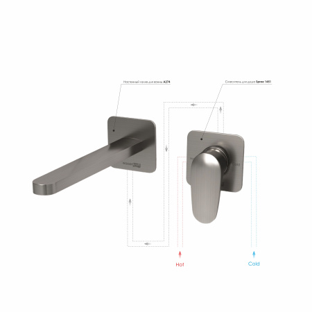Встраиваемый комплект для раковины WasserKRAFT A1451.274