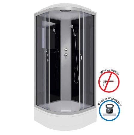 Душевая кабина Niagara Classic NG-2309-14 (100х100х215) высокий поддон(40см),стекло матовое