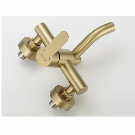 Смеситель для ванны Fmark FS8206C, матовое золото