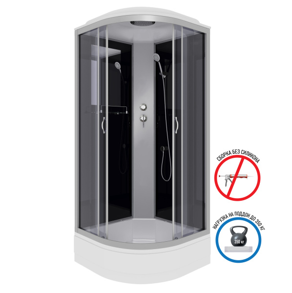 Душевая кабина Niagara Classic NG-2309-14 (100х100х215) высокий поддон(40см),стекло матовое