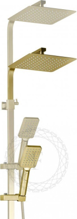 Душевая система FILARETE Waterfall FL2010 (Матовое золото)