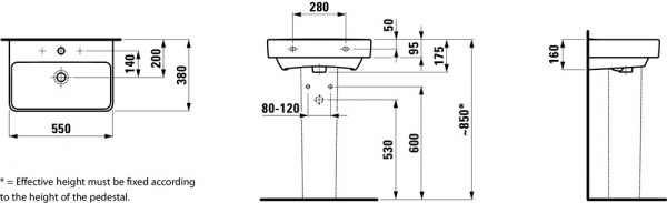 Умывальник Laufen Pro S 8189584001081 55x38x17.5