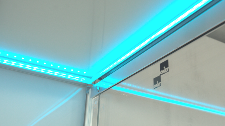 Душевая кабина Timo Premium IMPI  (100*100*220), стульчик прозрачный