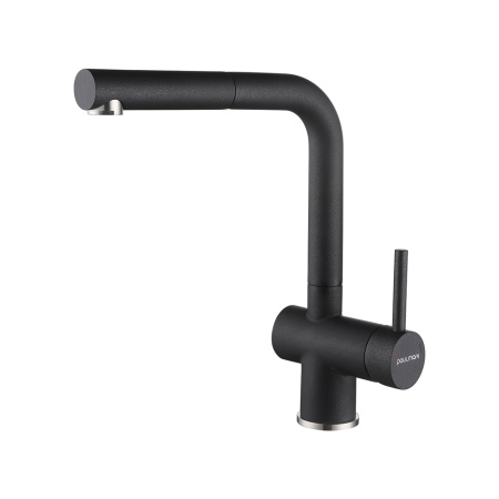 Смеситель для кухни Paulmark DOSSE Do214418-418, черный металлик