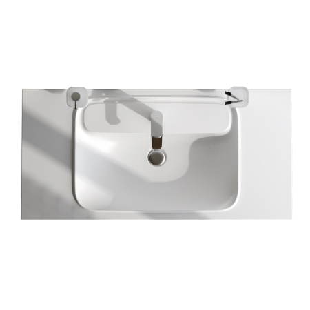 M8FWPC1000WM Func, Раковина мебельная AM.PM, литьевой мрамор, 100 см, цвет белый матовый