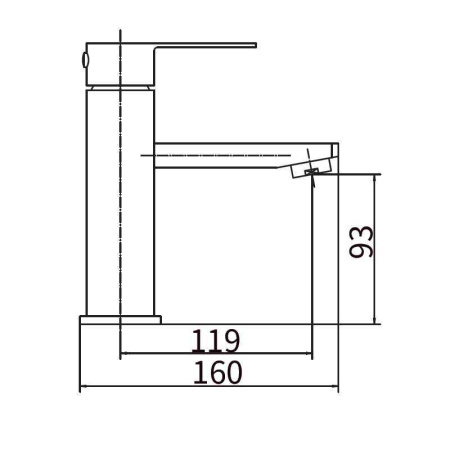 Смеситель для раковины FASHUN A51102, сатин