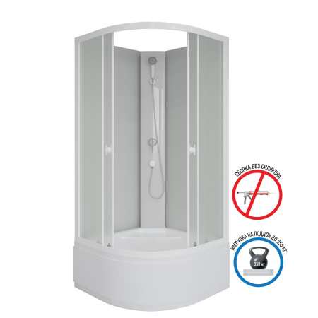 Душевая кабина Niagara Promo P90/40/MT/BK (90х90х195) 4 места