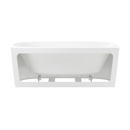 Акриловая ванна в наборе 4 в 1: пристенная ванна, ножки, экран, слив-перелив Wellsee Belle Spa 2.0 235801001