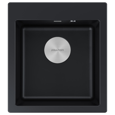 Мойка Paulmark KANTE 45 PM104651-BLM 510х465х200 мм, IT-GRANIT, черный металлик
