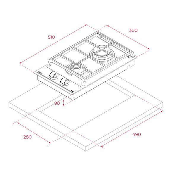 Газовая варочная панель TEKA VarioPro GZC 32309 XBC BK (E5) 112570180