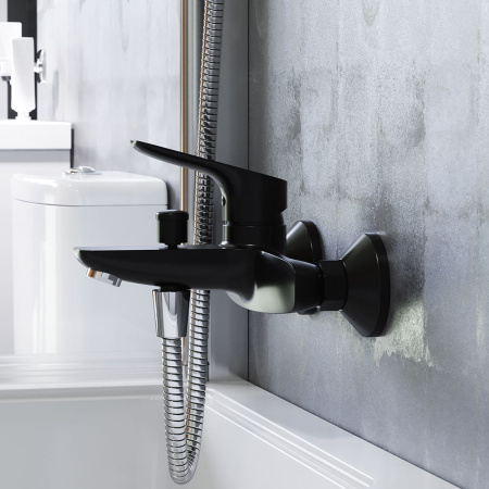 771000301 Jupiter, Смеситель для ванны и душа AM.PM, черный