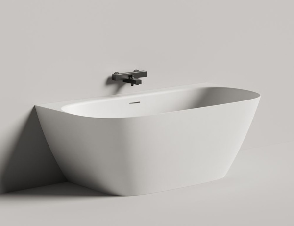 Ванна пристенная  Salini SOFIA WALL 160x80, S-Stone, матовый белый 102527M