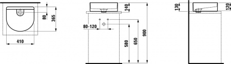 Умывальник Laufen Sonar 8123424001121 41x36.5x14