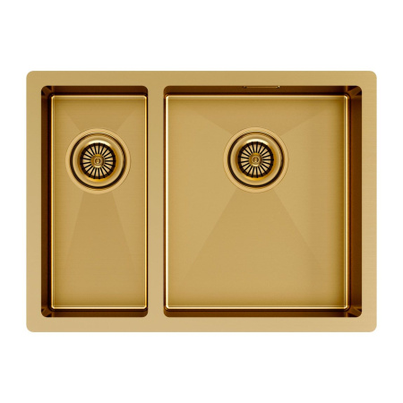 Мойка Paulmark GERBERG 59/2S UNI PM225944-BGR 440х590х200 мм, нержавеющая сталь, брашированное золото