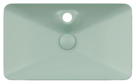 Раковина ISVEA SistemaY Clear накладная 644*395*125 1 цвет мятно зеленый матовый 10SY50065SV-2T