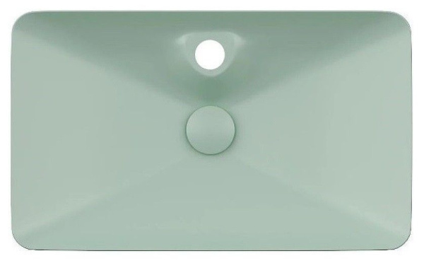 Раковина ISVEA SistemaY Clear накладная 644*395*125 1 цвет мятно зеленый матовый 10SY50065SV-2T