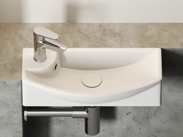 Умывальник подвесной прямоугольный с крепежом Ceramicanova Element 455*220*130мм, Белый, CN6038R