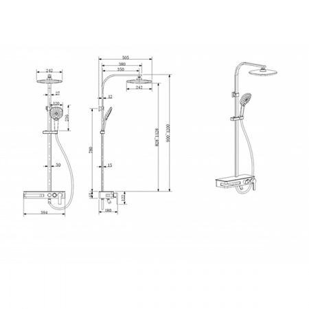 Душевая система Bravat Meissen F6277312CP-A-ENG