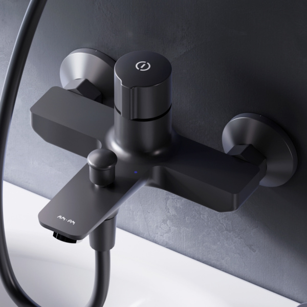 F85A10522_xxx X-Joy TouchReel Смеситель для ванны и душа AM.PM нажимной, чёрный