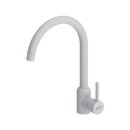 D3007033 Logic Кухонный смеситель Dorff поворотный, белый