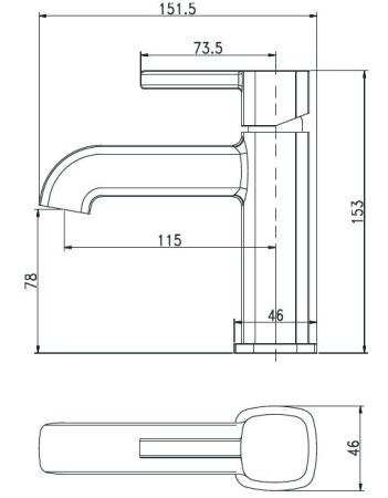 Смеситель для раковины Aquanet Minima AF130-10C