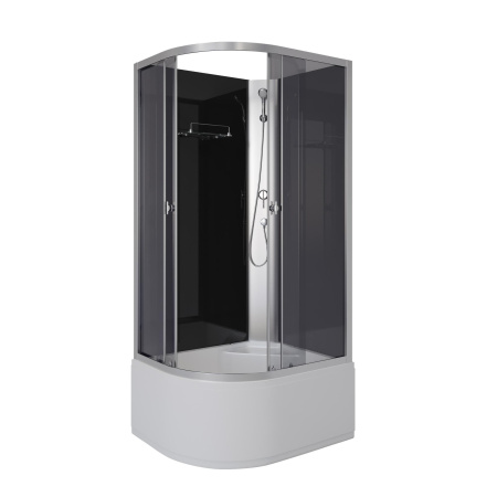 Душевая кабина Niagara Eco E90/70/40R/TN/BK (90х70х195) высокий поддон(40см),стекло тонированное,4 места