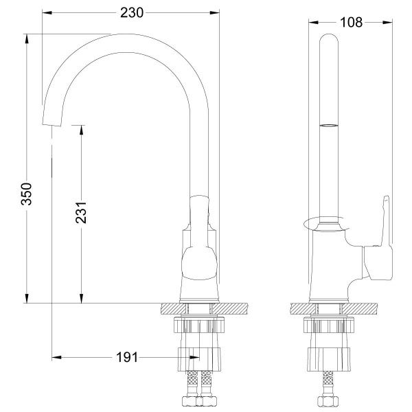 Смеситель Lemark Evitta LM0505C для кухни