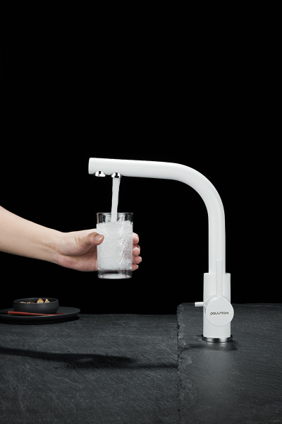 Смеситель для кухни Paulmark ESSEN Es213011-431TW, белый матовый полностью