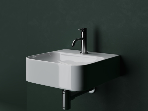 Умывальник Ceramicanova AURA с 1 отверстием для смесителя, без перелива 430*390*135мм, Белый, CN2005