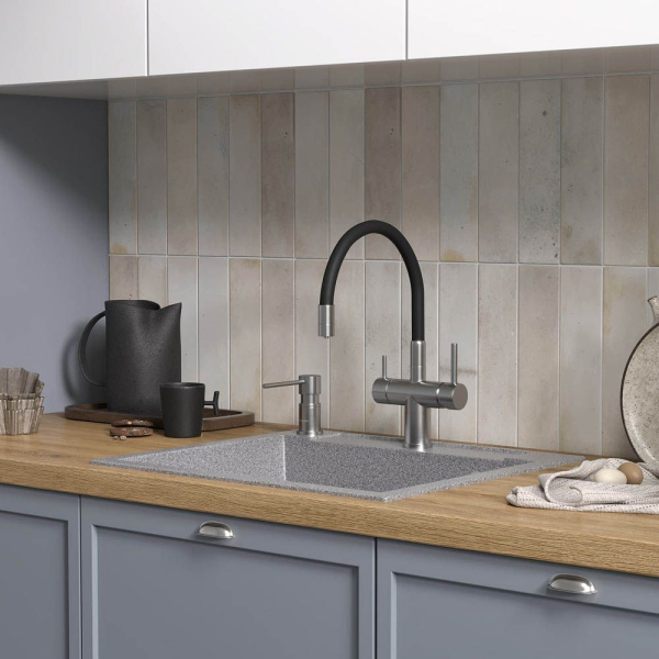 Кухонная мойка Reflexion Cubi RX1555GR, гравий