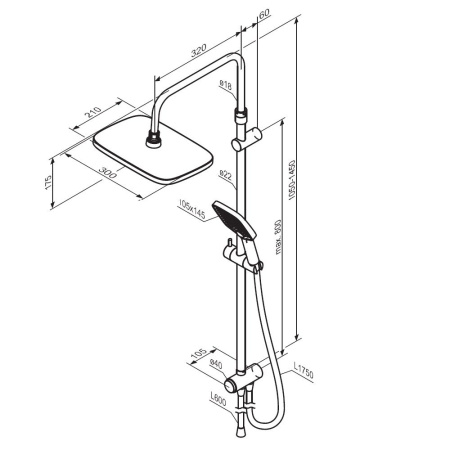 Душевая система AM.PM 953000300 Gala