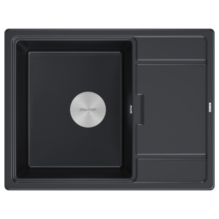 Мойка Paulmark FLUGEN 50-650 PM216550-BLM 500х650х200 мм, IT-GRANIT, черный металлик