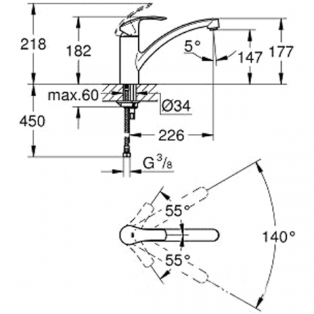 Смеситель для мойки Grohe Eurosmart 33281DC2