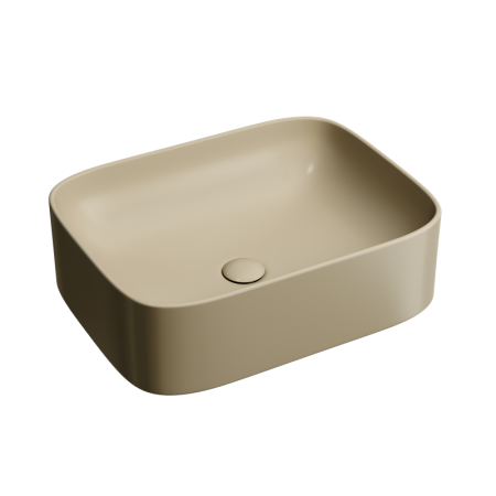 Умывальник чаша накладная прямоугольная Ceramicanova Element 505*380*150мм, капучино матовый, CN6052MC