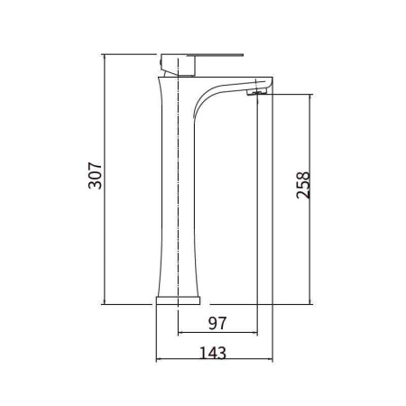 Смеситель для раковины FASHUN A51215, сатин