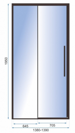 Душевая дверь Rea SOLAR 140 Rea-K6359