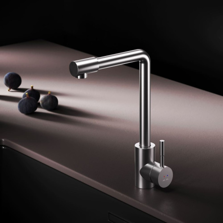 F85B05011 X-Joy S, Смеситель для кухни AM.PM с L-изливом, сатин