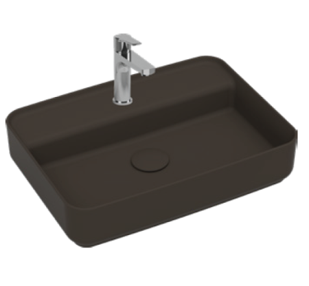 Раковина накладная ISVEA Infinity 55 прямоугольная 55см, цвет коричневый матовый 10NF66055SV-2H