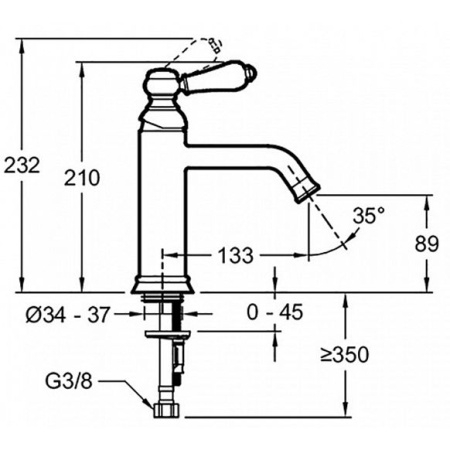 Смеситель для раковины Jacob Delafon Louise E24360-CP Хром