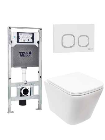 Комплект инсталляции с унитазом Weltwasser AMBERG 506 ST + GELBACH 043 MT-WT + AMBERG RD-WT