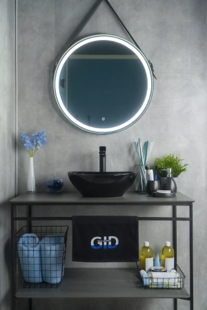 Накладная черная глянцевая раковина для ванной Gid Nc920 52231
