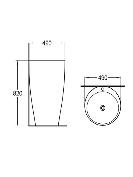 Раковина напольная WeltWasser WW LEERBACH 4949 MT-BL