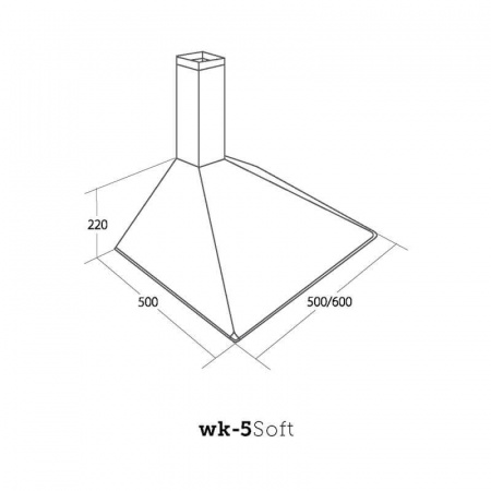Вытяжка кухонная AKPO WK-5 Soft 50 см медъ (без воздуховода)